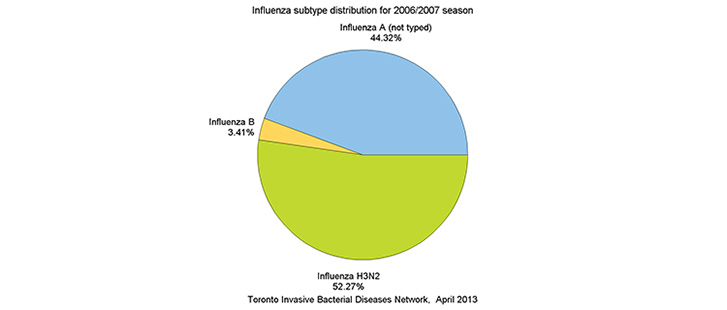 Influenza subtype distribution for 2006/2007 season